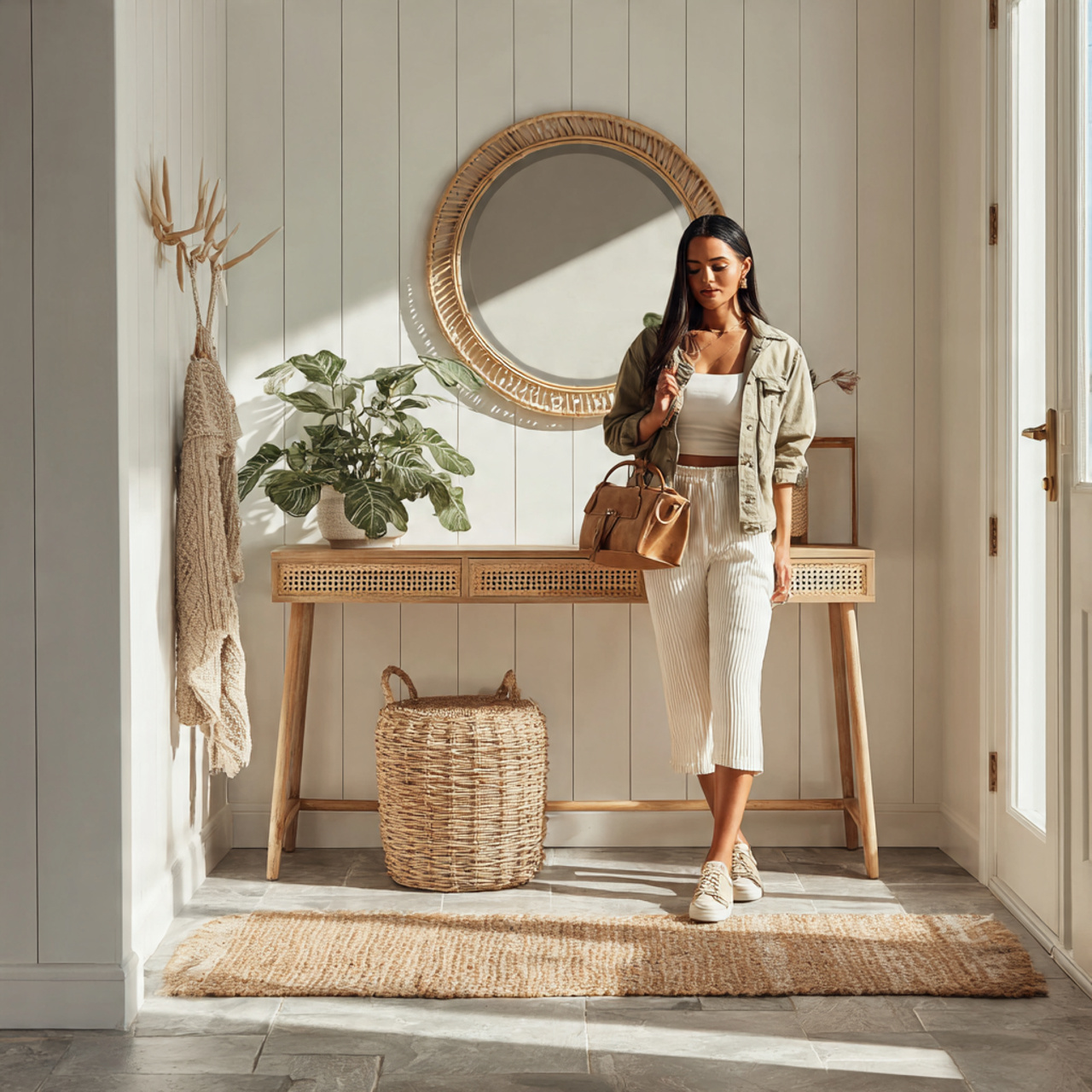 ultra realistic lifestyle image of small entryway 3