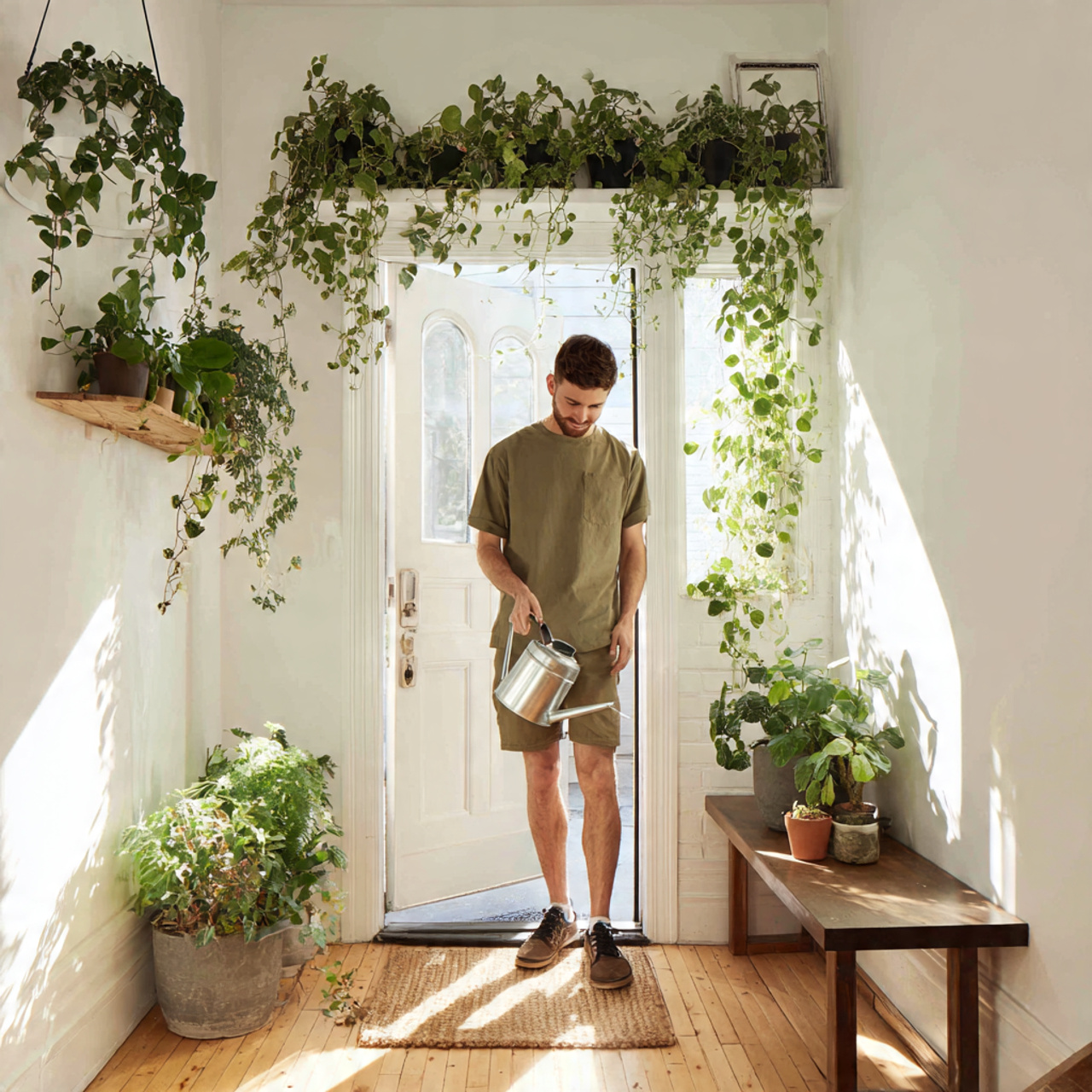 ultra realistic lifestyle photo of small entryway 1