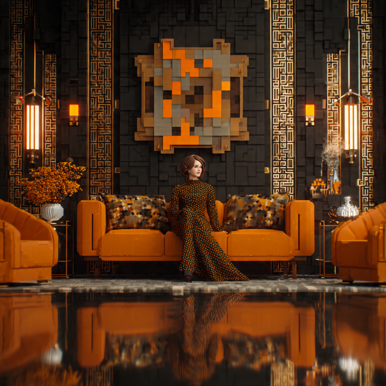 ultra realistic living room minecraft ideas design 4