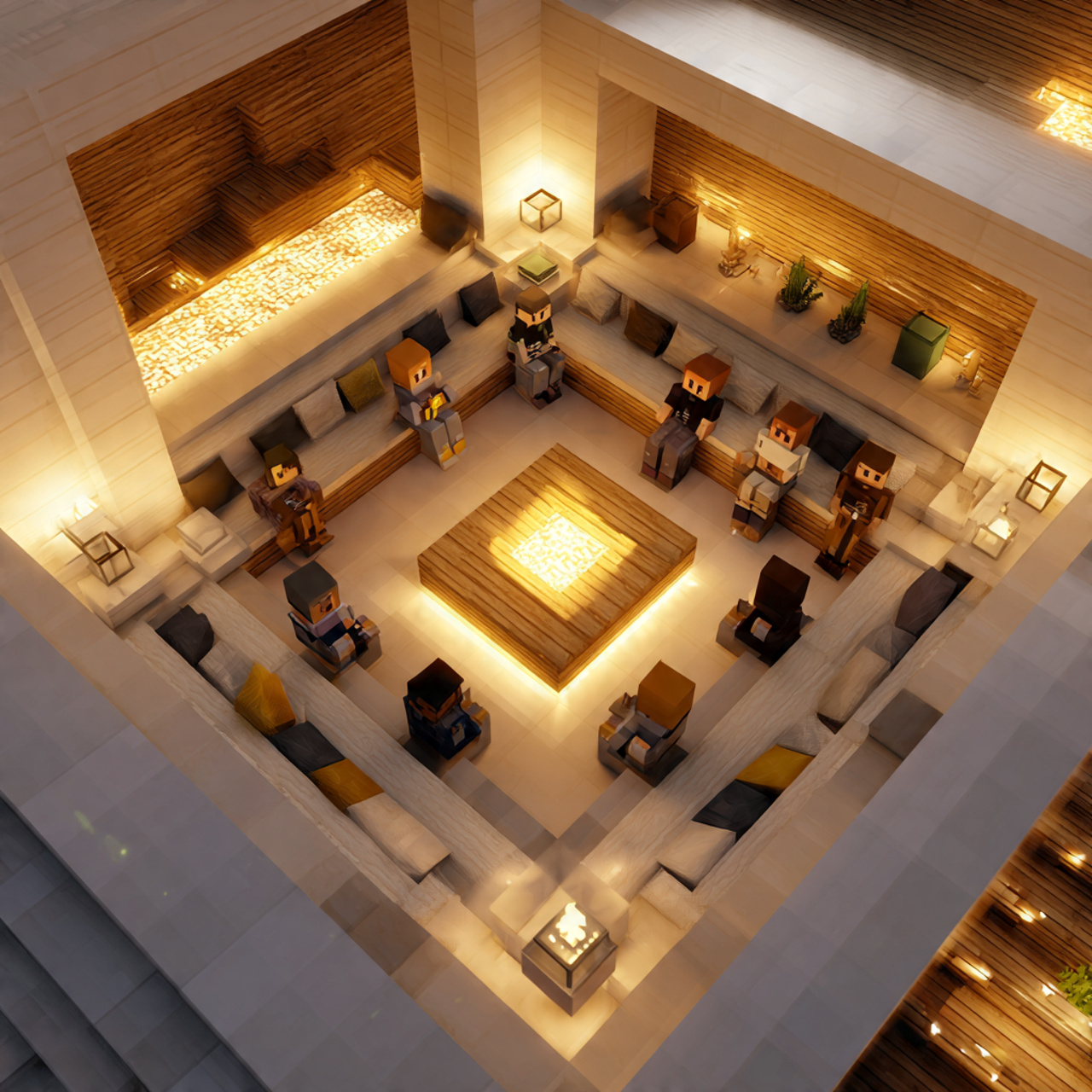 ultra realistic living room minecraft ideas design