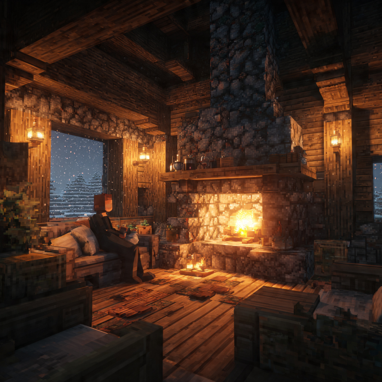 ultra realistic living room minecraft ideas interi