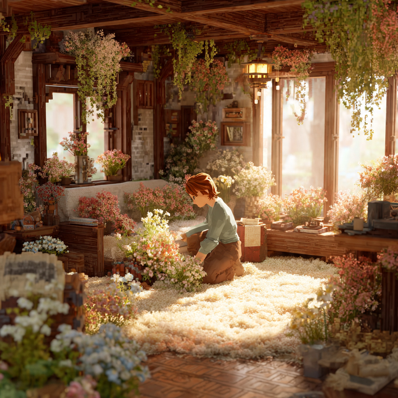 ultra realistic living room minecraft ideas scene 3