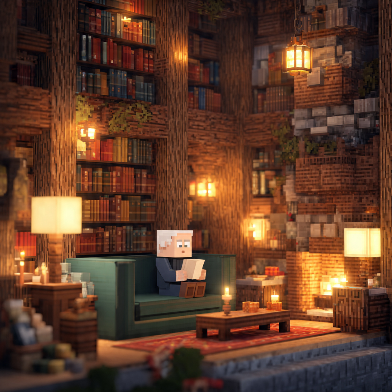 ultra realistic living room minecraft ideas setup 1