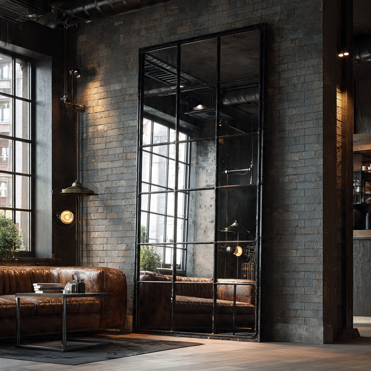 ultra realistic living room mirror ideas featuring 4