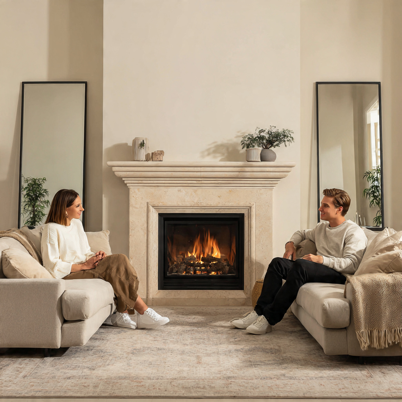 ultra realistic living room mirror ideas featuring 5