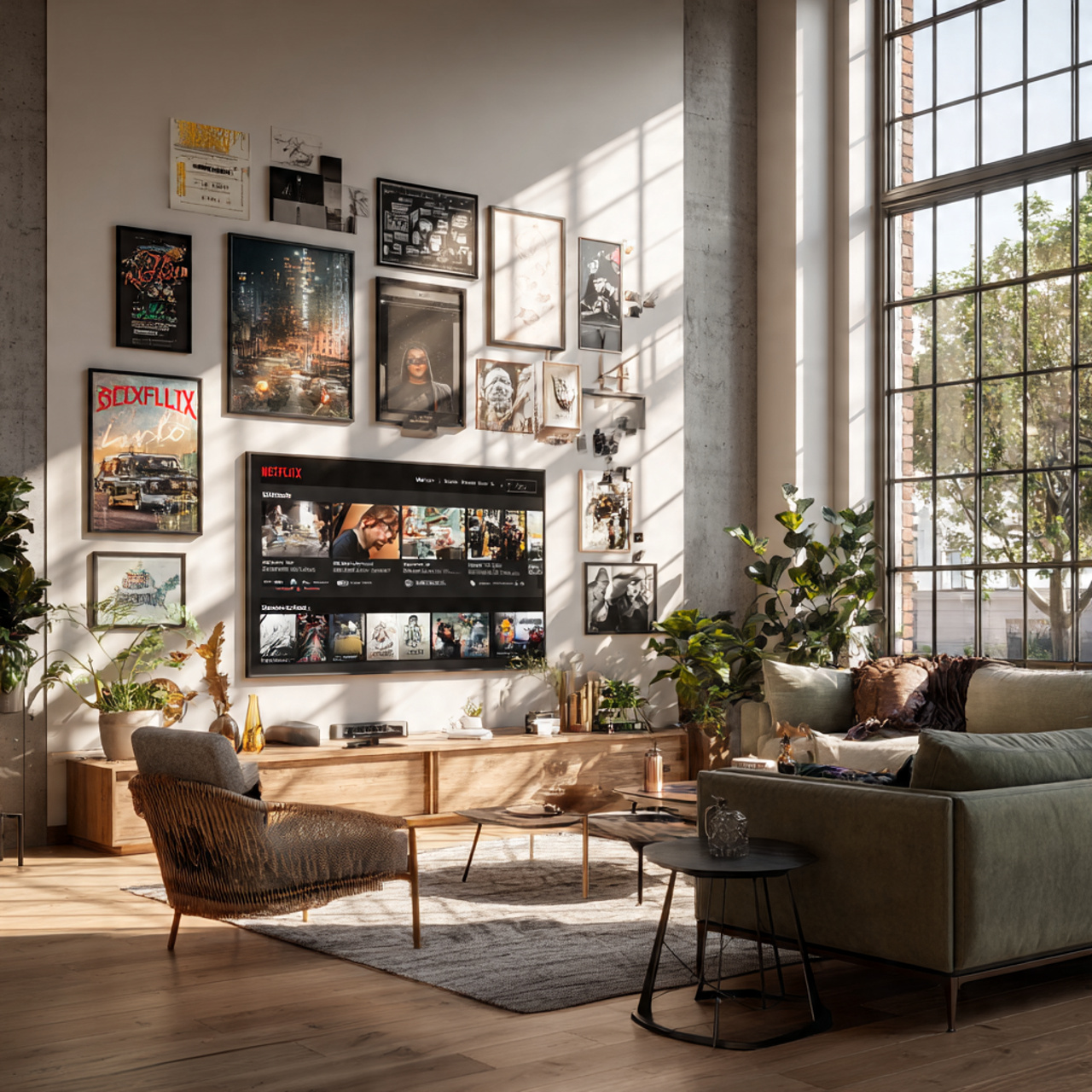 ultra realistic living room tv ideas featuring a m 2