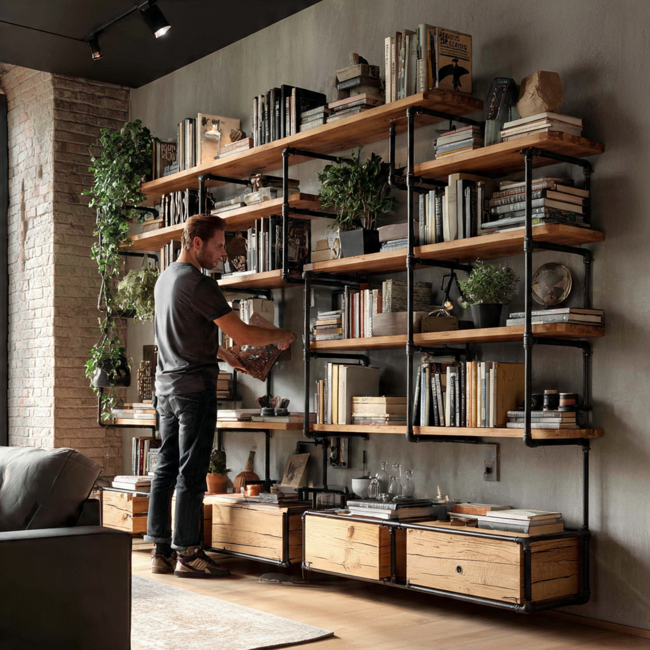 ultra realistic living room wall units ideas showc 4