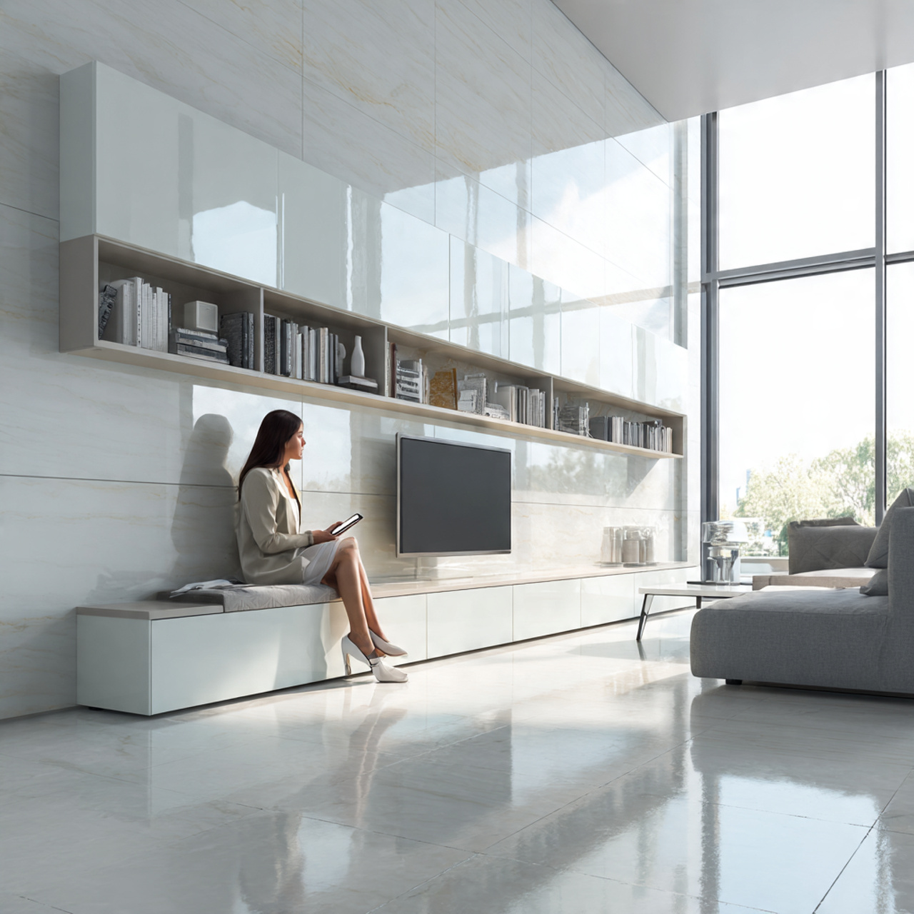 ultra realistic living room wall units ideas with 5