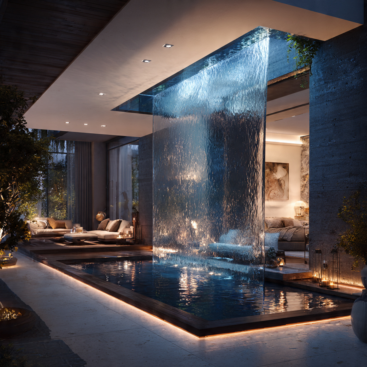 ultra realistic luxury home interior highlighting