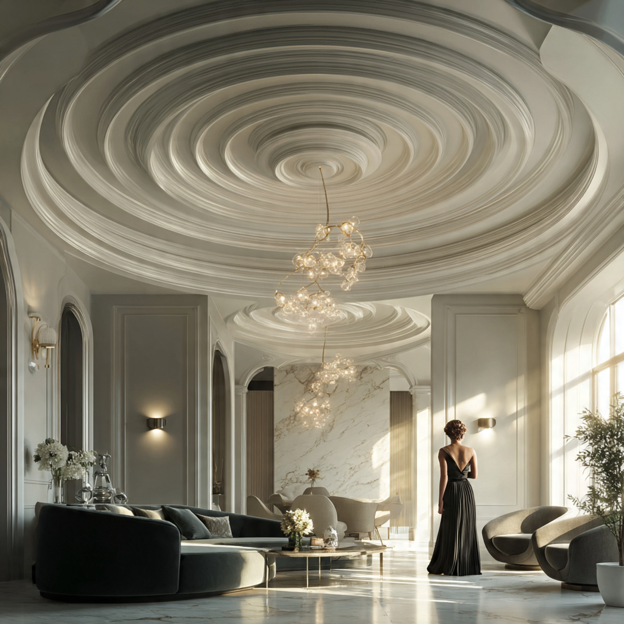 ultra realistic luxury interior featuring living r 1 1