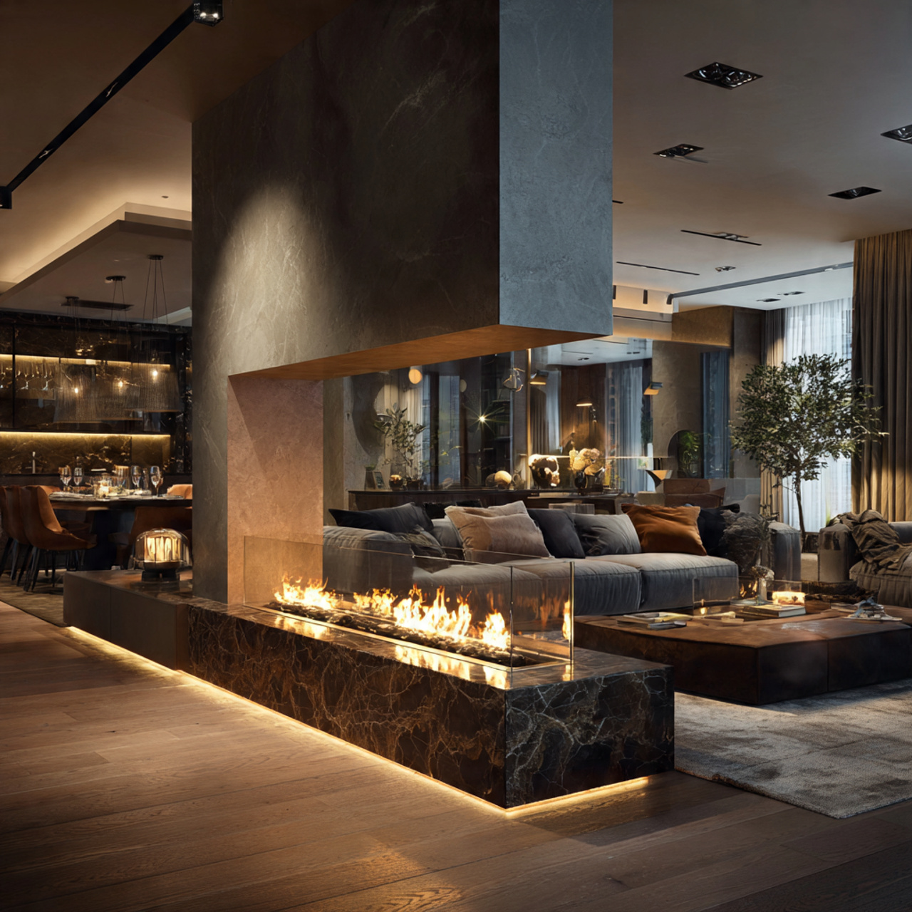 ultra realistic luxury living space featuring livi