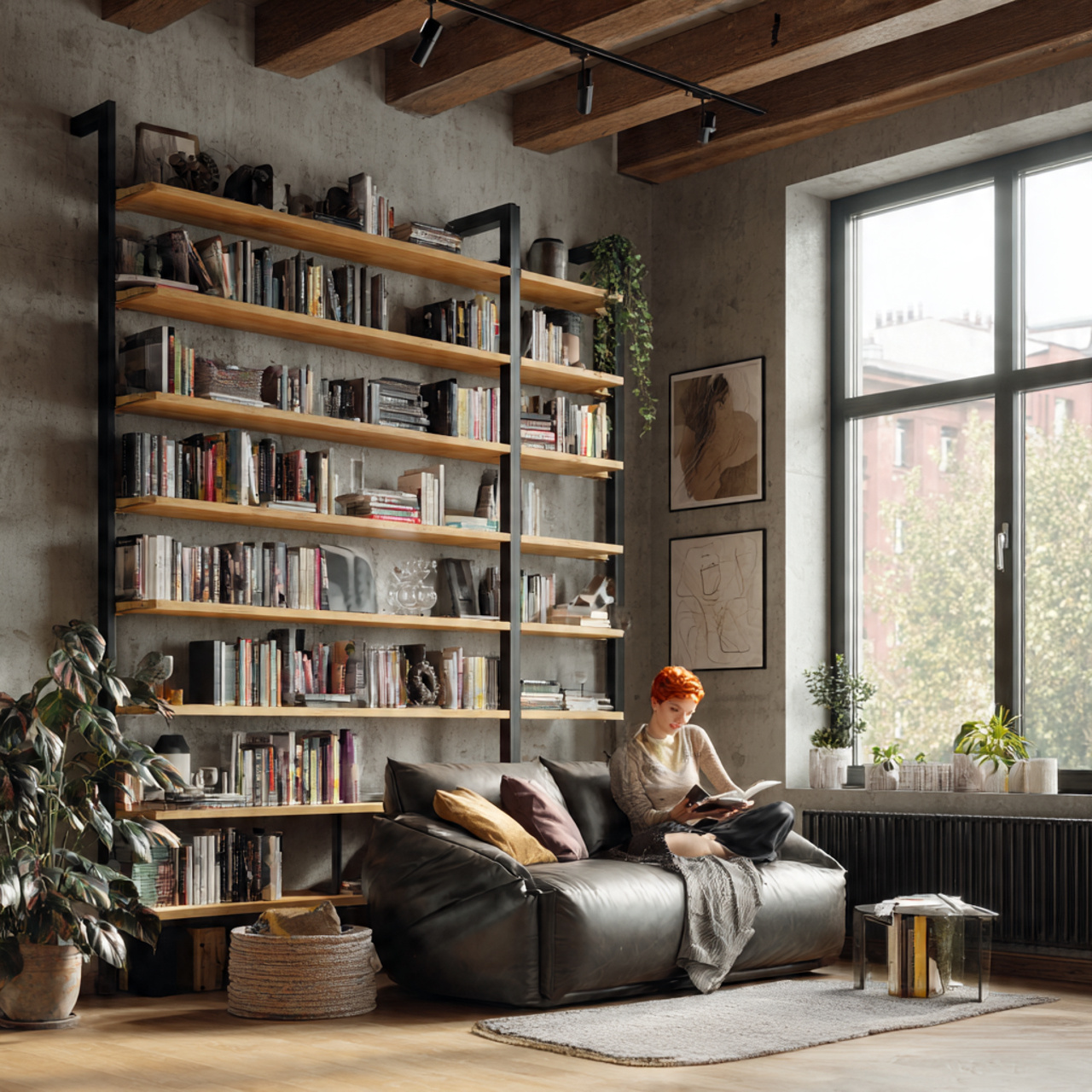 ultra realistic mixed material metal and wood shel