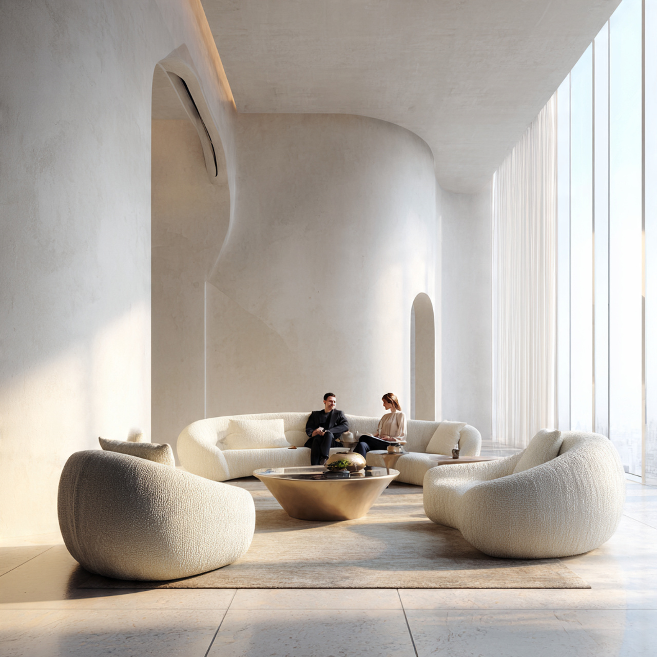 ultra realistic modern apartment interior featurin