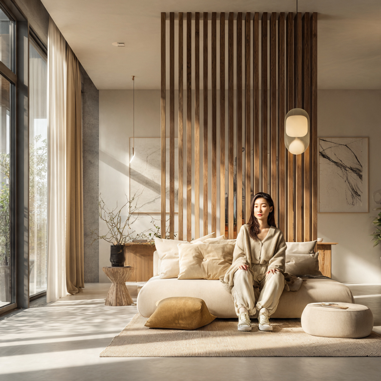 ultra realistic modern apartment interior showcasi