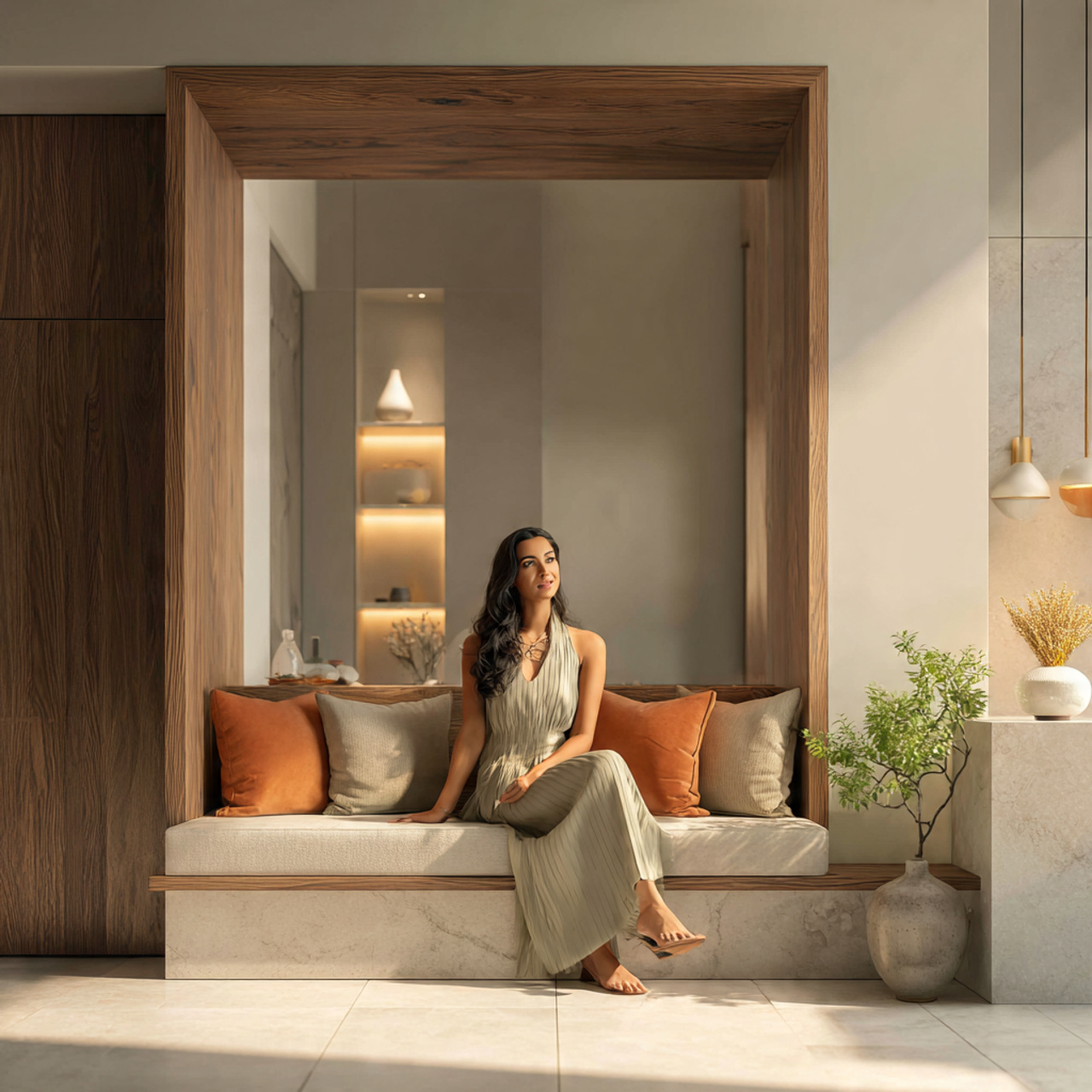 ultra realistic modern home interior showcasing li