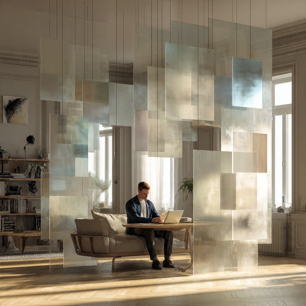 ultra realistic modern interior design photo of li