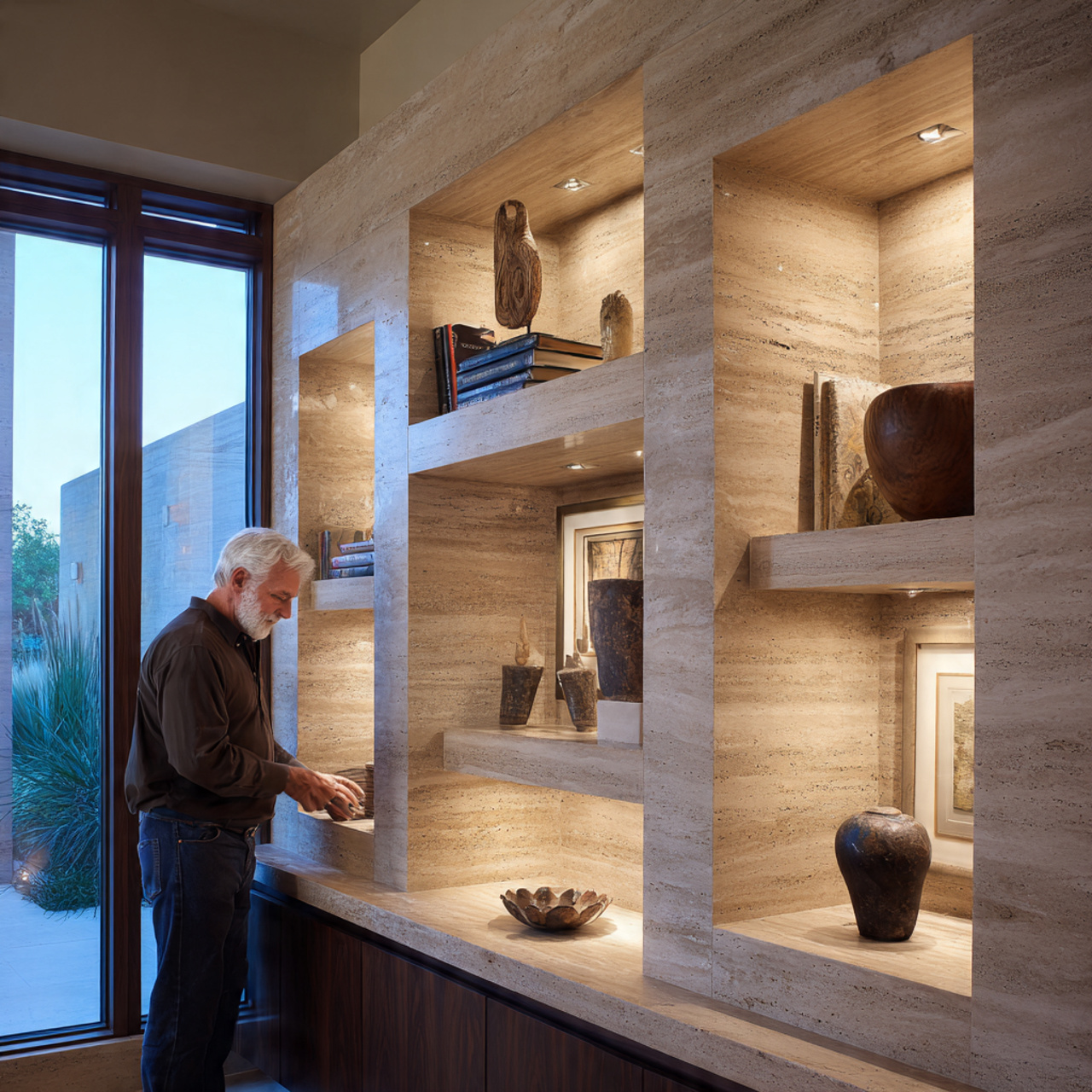 ultra realistic natural stone framed storage hubs