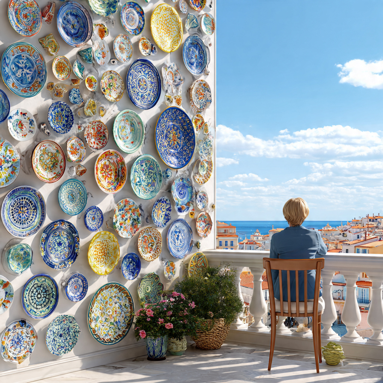 ultra realistic photo of balcony wall decor ideas 17 1