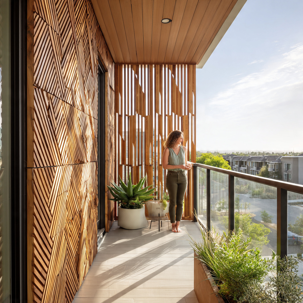 ultra realistic photo of balcony wall decor ideas 2