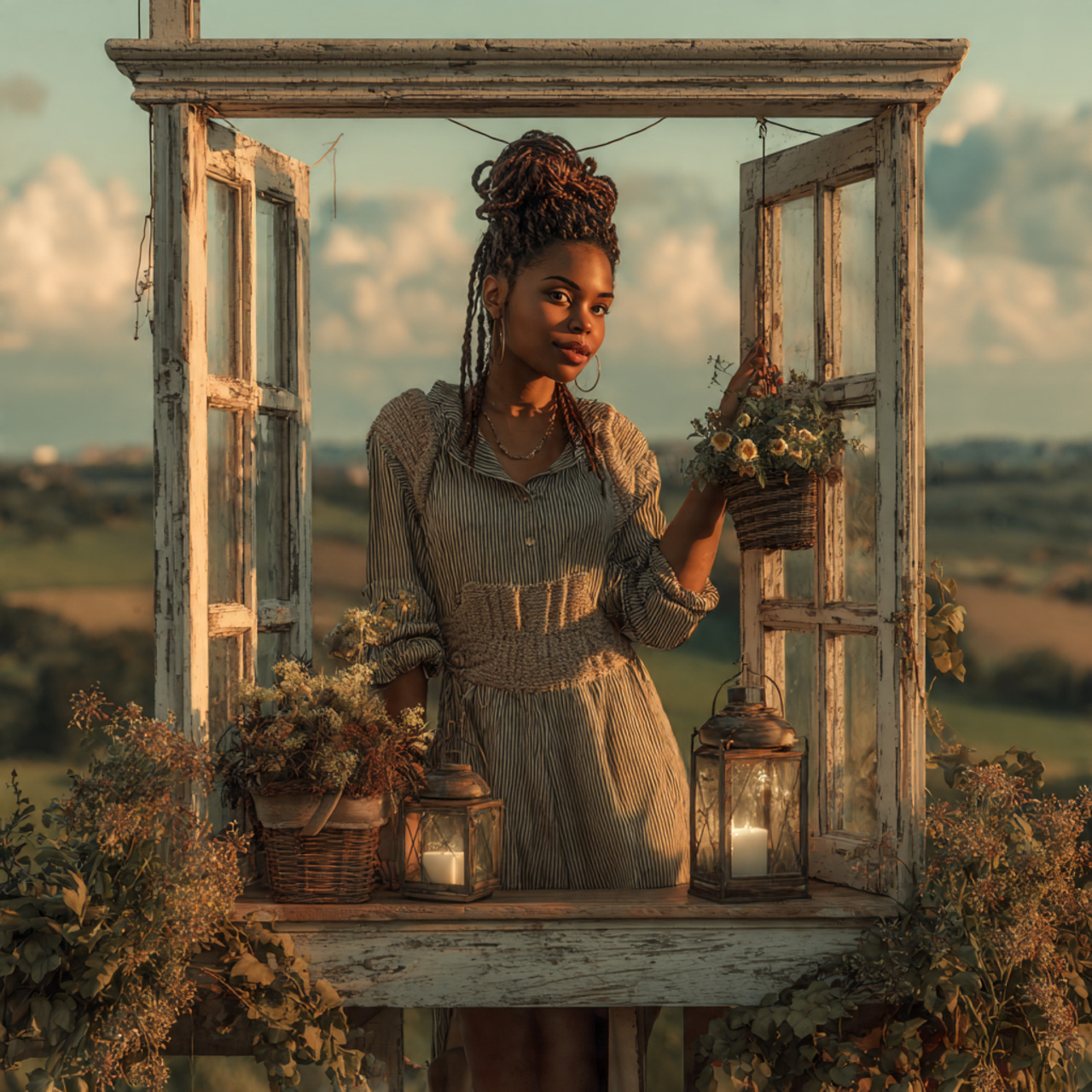 ultra realistic photo of balcony wall decor ideas 24