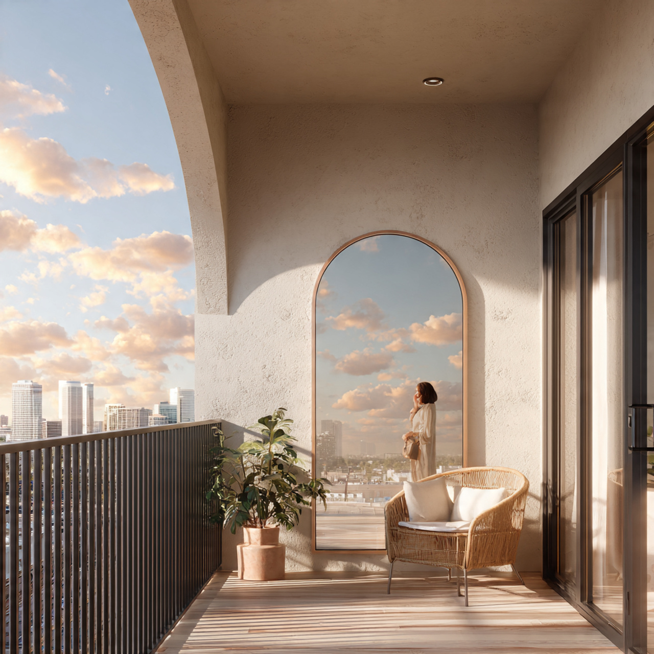 ultra realistic photo of balcony wall decor ideas 5