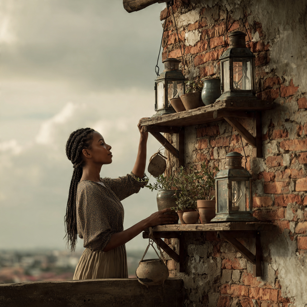 ultra realistic photo of balcony wall decor ideas 7