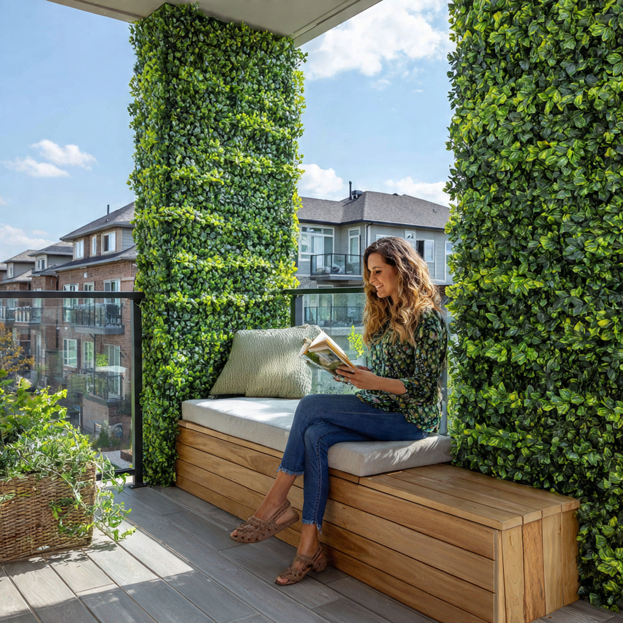 ultra realistic photo of balcony wall decor ideas 9