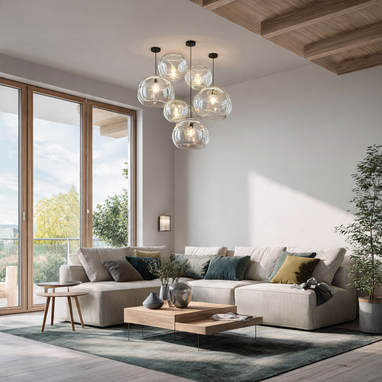 ultra realistic photo of living room lighting idea 8