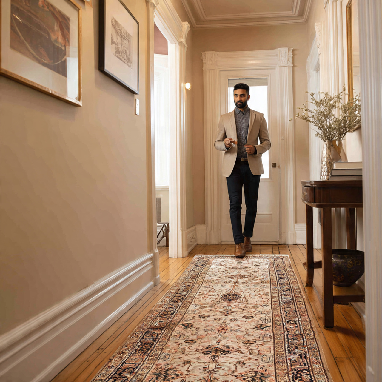 ultra realistic photo of small entryway decor idea 1