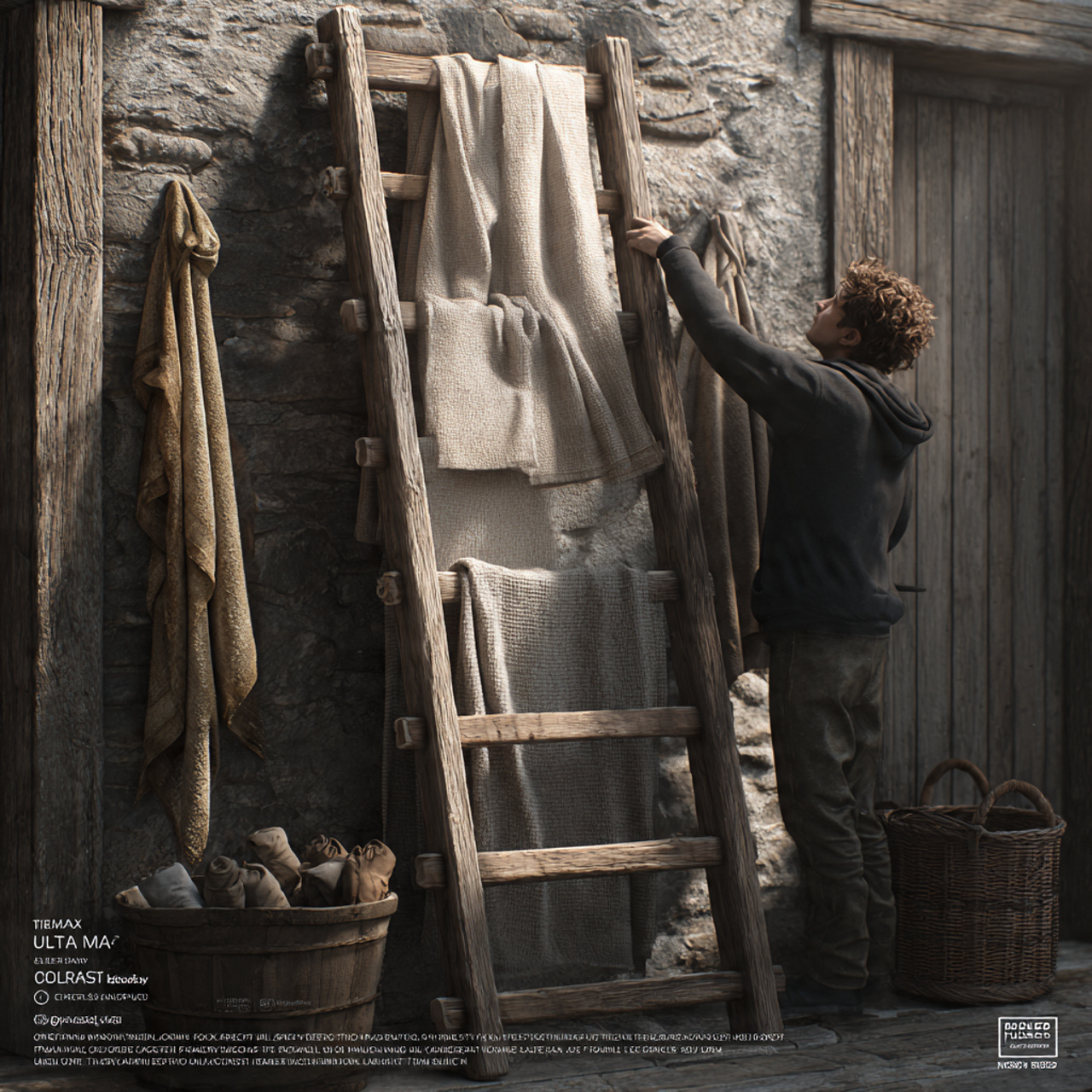 ultra realistic rustic bathroom decor featuring a 1