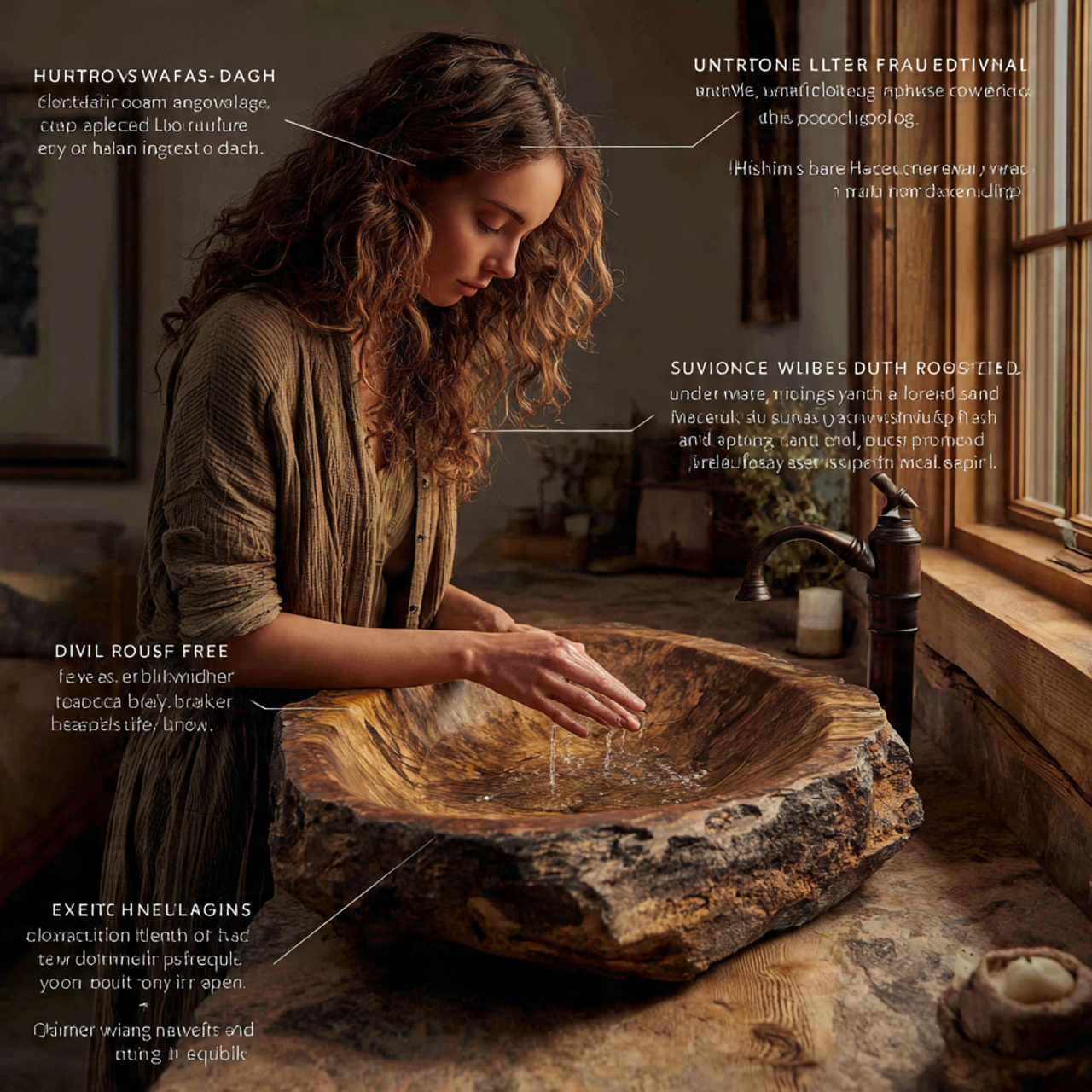 ultra realistic rustic bathroom decor showcasing a