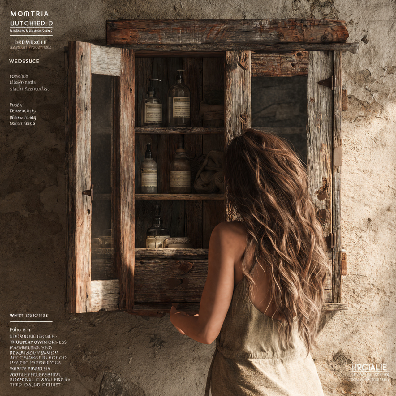 ultra realistic rustic bathroom decor with a rough