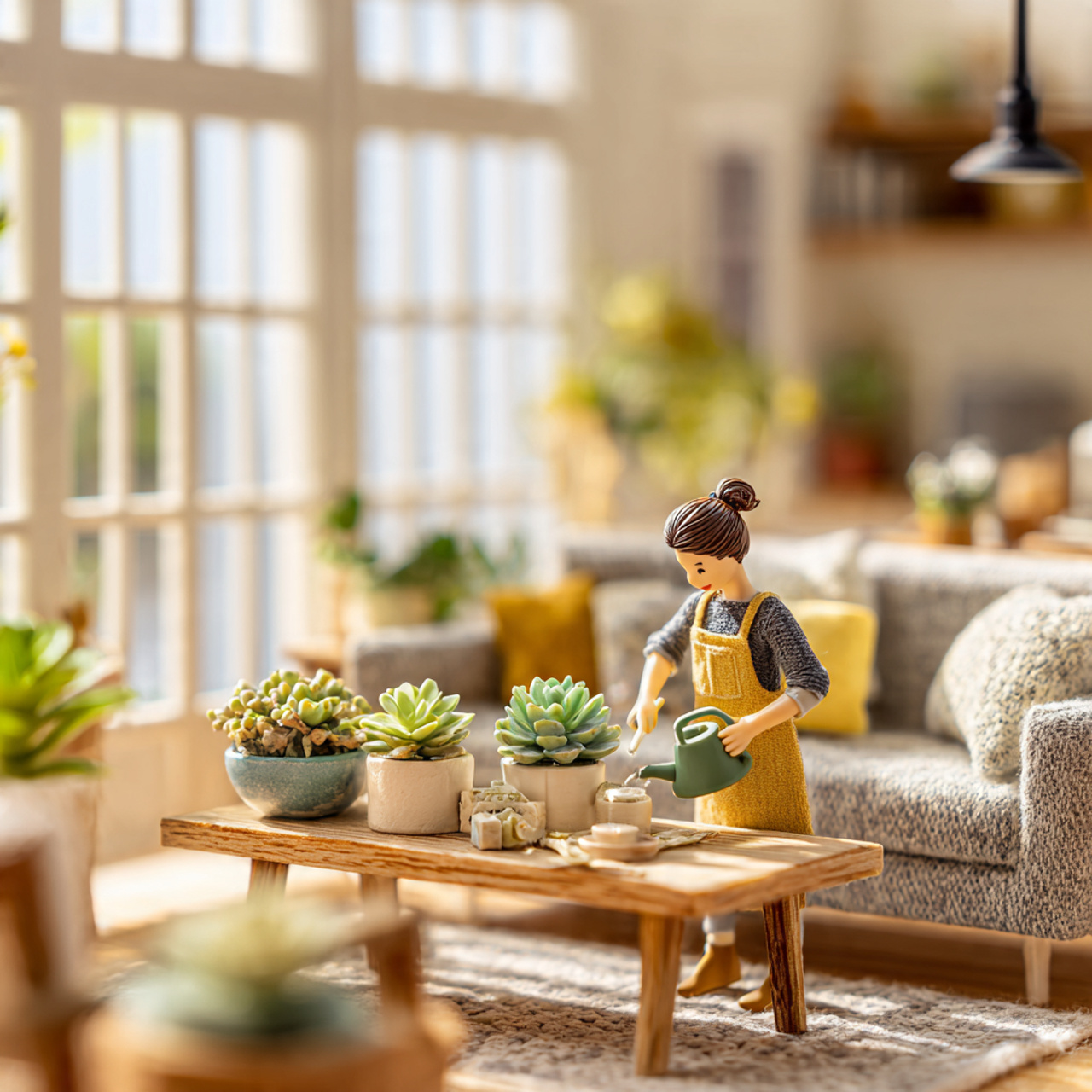 ultra realistic scene of a living room table adorn 1