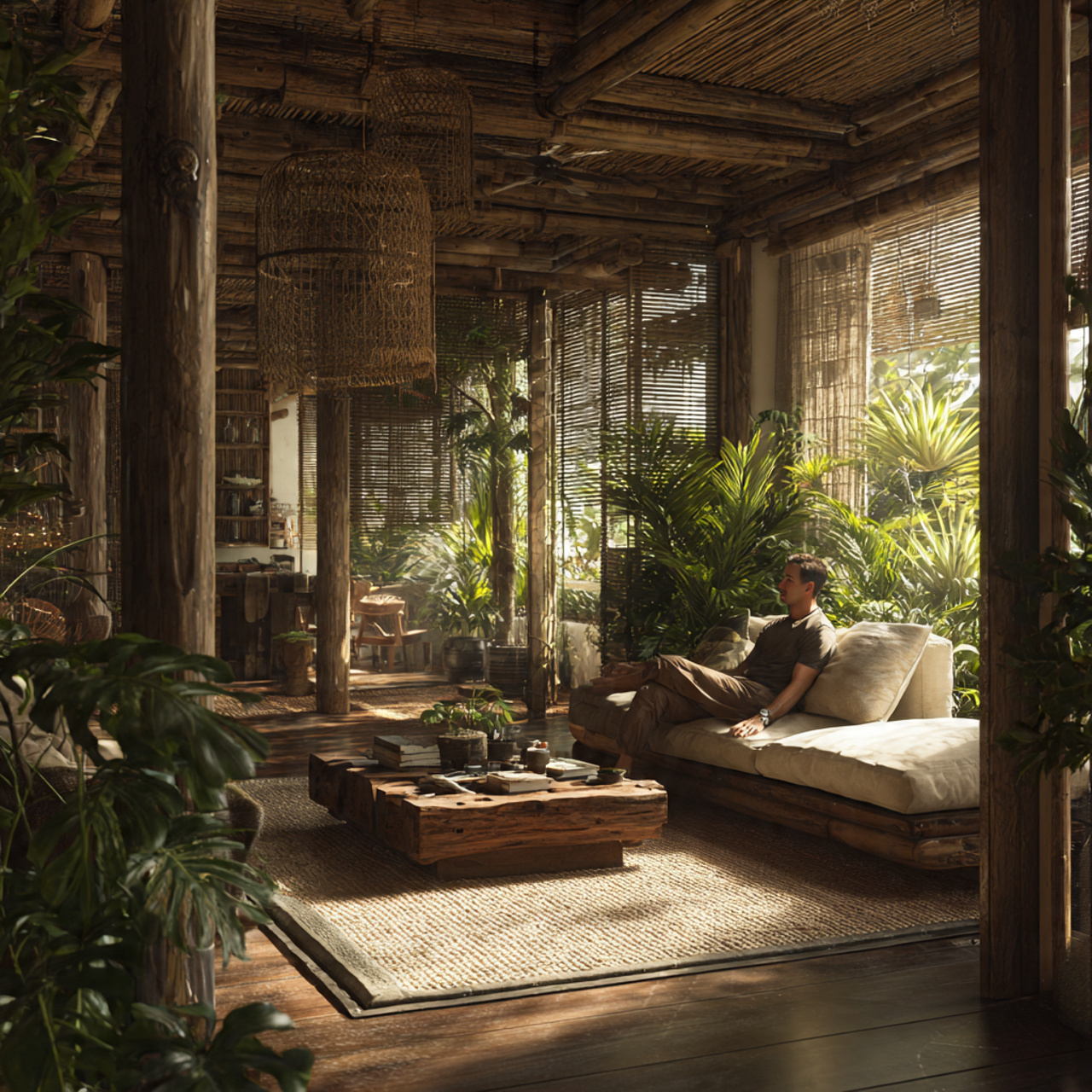 ultra realistic tropical inspired home interior fe