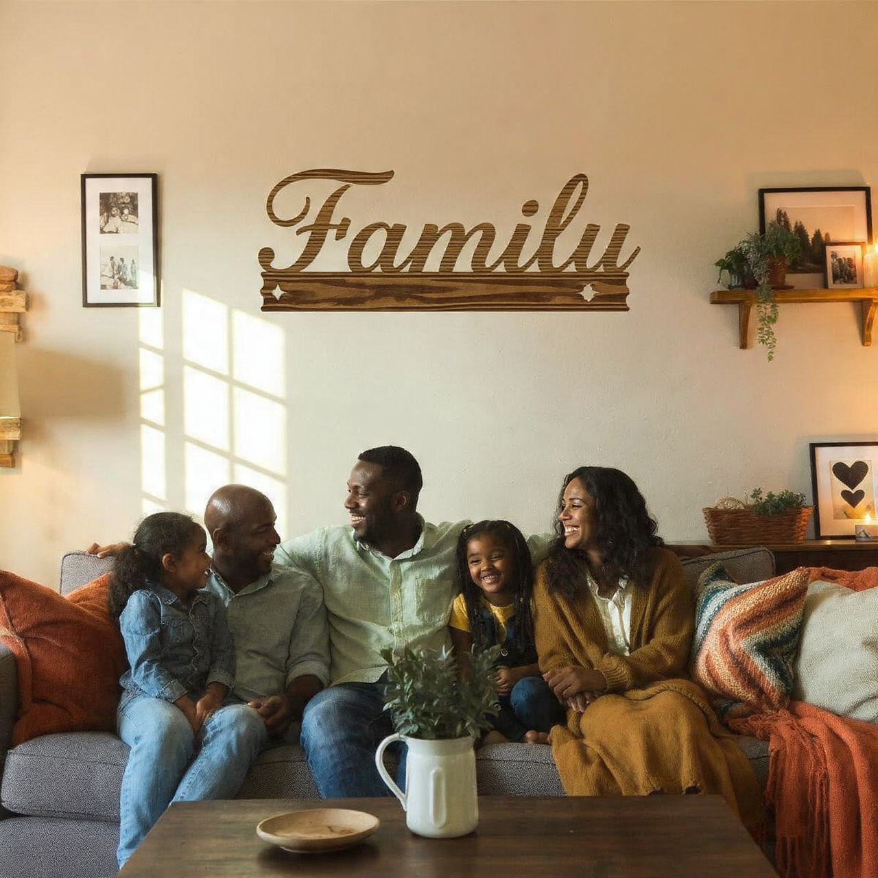 warm and inviting living room with a personalized