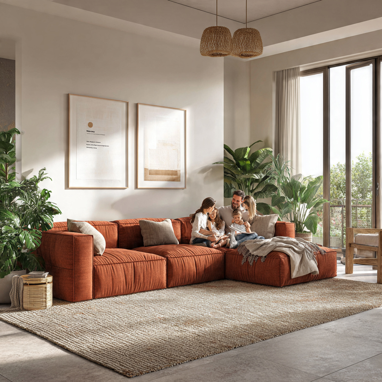 25 Stunning Living Room Sofa Design Ideas to Transform Your Space 19 warm living room with an earthy terracotta microfi