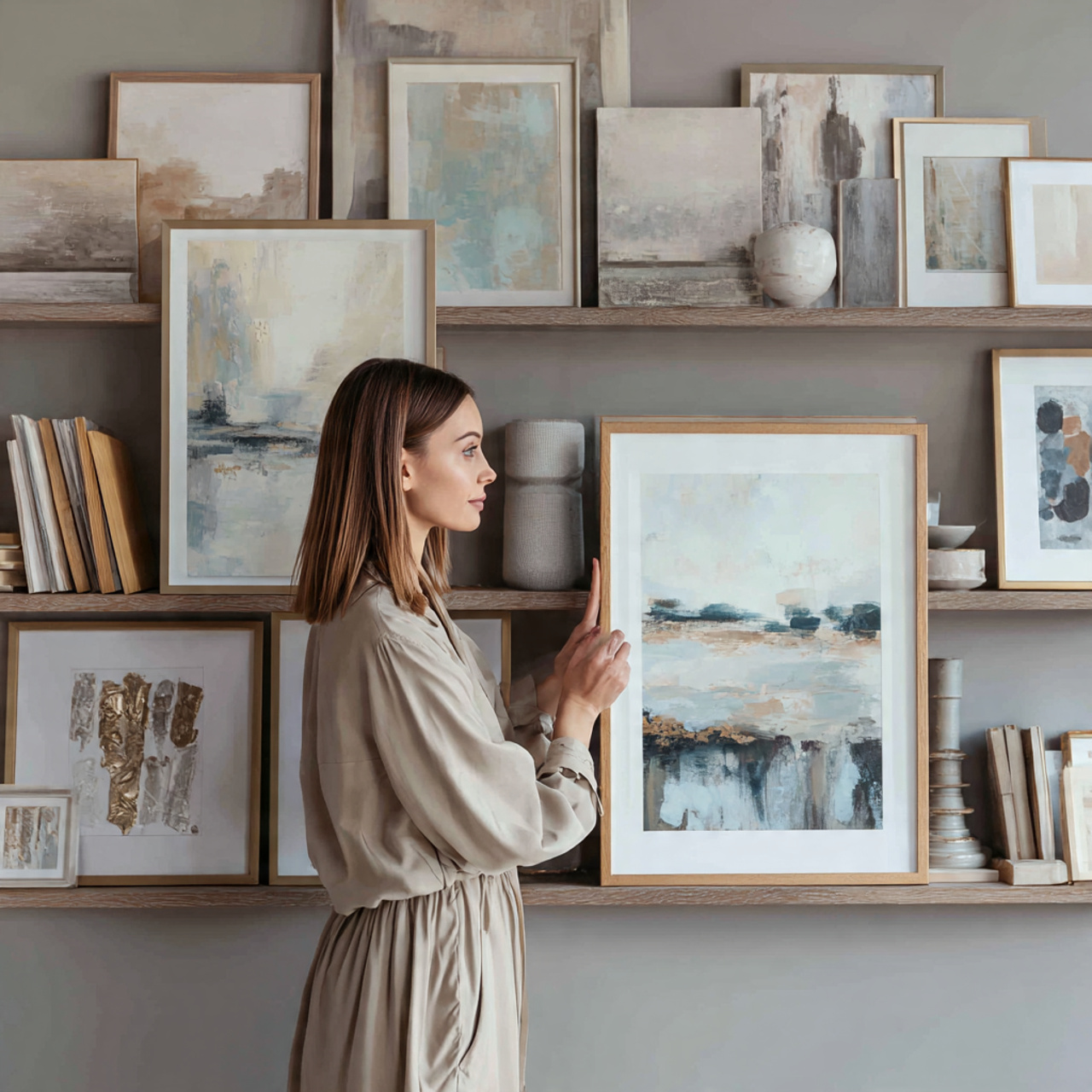 ultra realistic living room shelf decor ideas feat 1